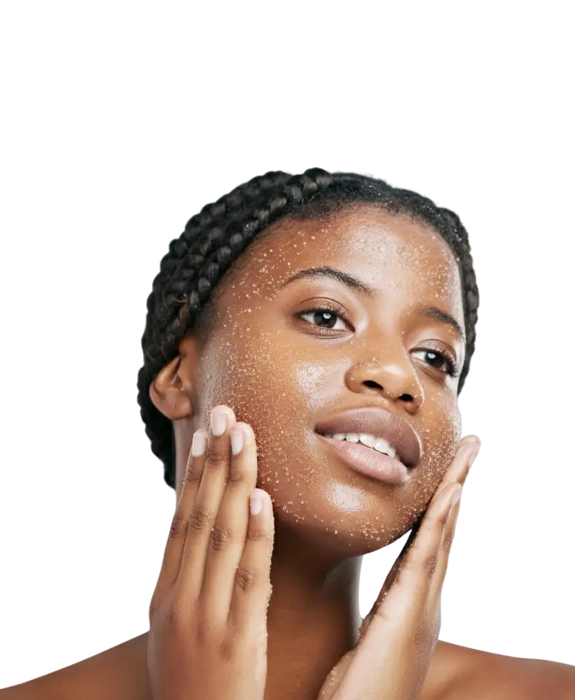 Woman with clear skin