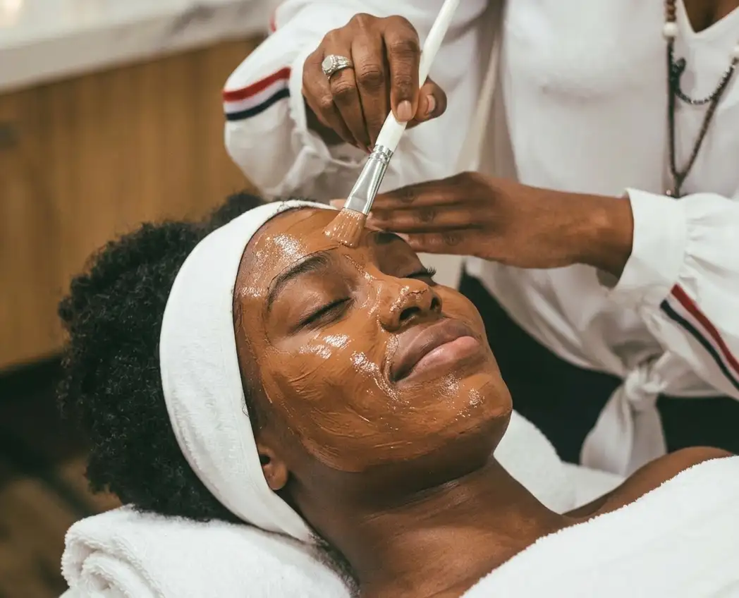 lady getting pampered